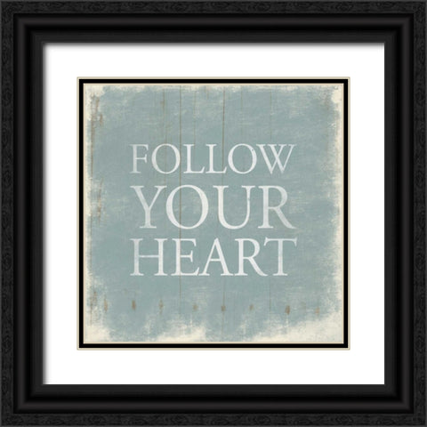 Follow Black Ornate Wood Framed Art Print with Double Matting by Grey, Jace