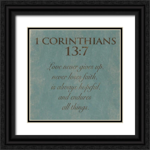 Corinthians 137 Black Ornate Wood Framed Art Print with Double Matting by Grey, Jace