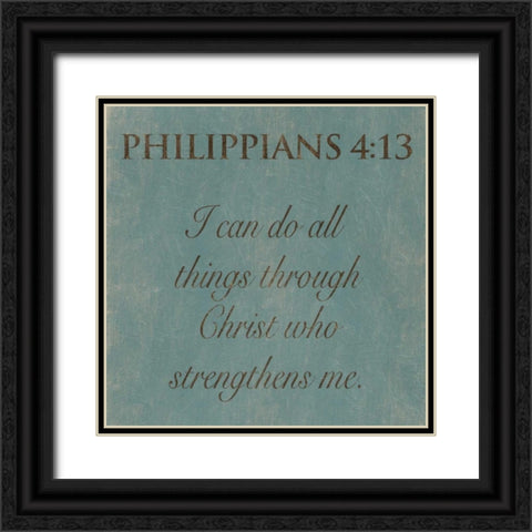 Philippians  413 Black Ornate Wood Framed Art Print with Double Matting by Grey, Jace