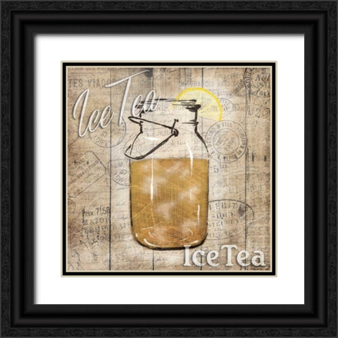 Wood Ice tea Black Ornate Wood Framed Art Print with Double Matting by Grey, Jace