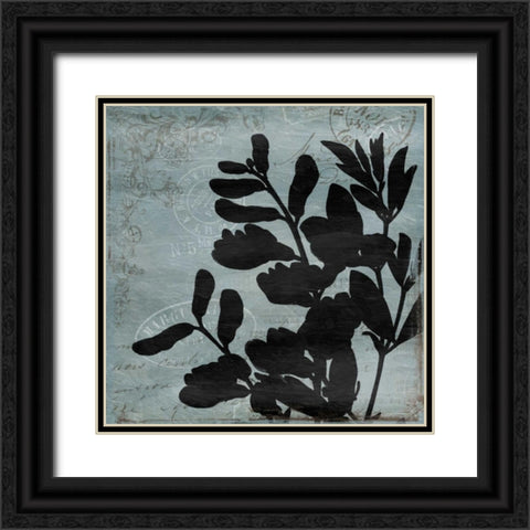 Floral Black Mate Black Ornate Wood Framed Art Print with Double Matting by Grey, Jace