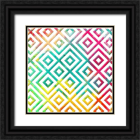 Bright Cosmic pattern Black Ornate Wood Framed Art Print with Double Matting by Grey, Jace