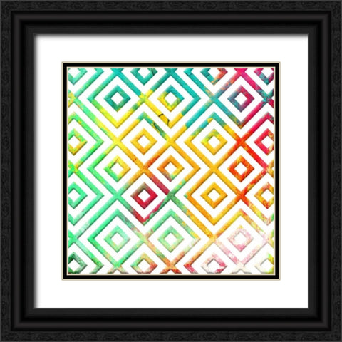 Bright Cosmic pattern mate Black Ornate Wood Framed Art Print with Double Matting by Grey, Jace