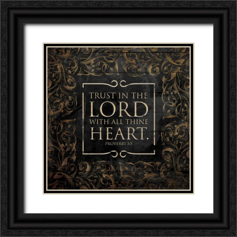 Lord With Heart Black Ornate Wood Framed Art Print with Double Matting by Grey, Jace