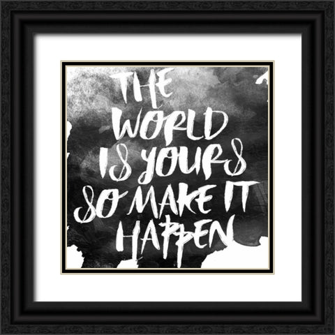 World Is Yours Black Ornate Wood Framed Art Print with Double Matting by Grey, Jace