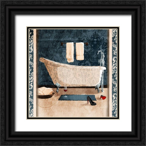 Relaxation Tub Black Ornate Wood Framed Art Print with Double Matting by Grey, Jace