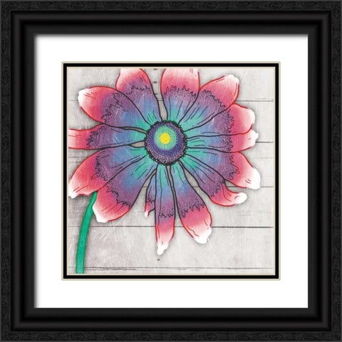 Fun Time Flower Mate Black Ornate Wood Framed Art Print with Double Matting by Grey, Jace
