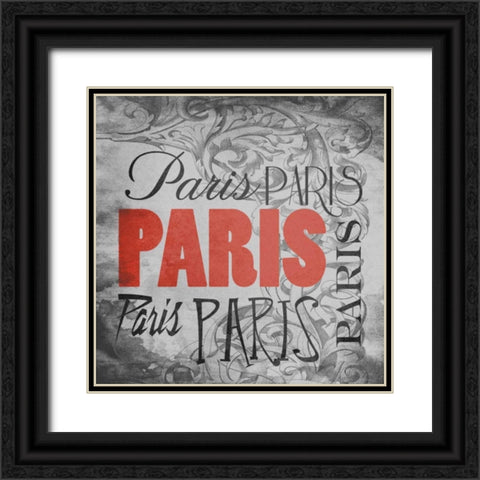 Paris Victorian Black Ornate Wood Framed Art Print with Double Matting by Grey, Jace