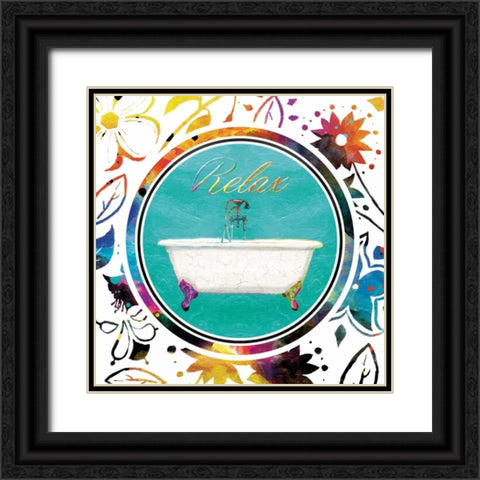 Colorful Relaxation Black Ornate Wood Framed Art Print with Double Matting by Grey, Jace
