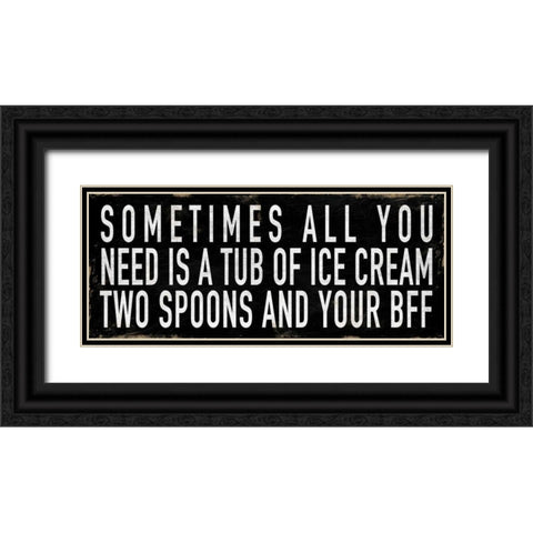 BFF 2 Black Ornate Wood Framed Art Print with Double Matting by Grey, Jace