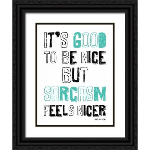 Sarcasm2 Black Ornate Wood Framed Art Print with Double Matting by Grey, Jace