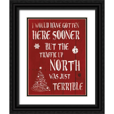 Holiday Traffic Black Ornate Wood Framed Art Print with Double Matting by Grey, Jace