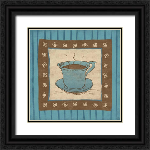 Coffee Black Ornate Wood Framed Art Print with Double Matting by Grey, Jace