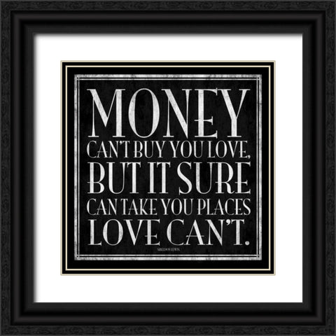 Money power Black Ornate Wood Framed Art Print with Double Matting by Grey, Jace