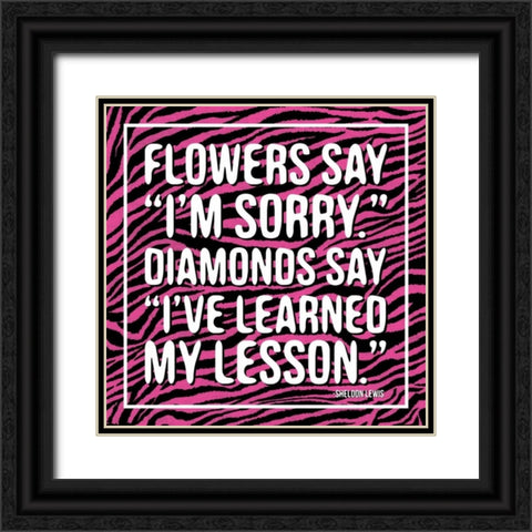 Diamonds Black Ornate Wood Framed Art Print with Double Matting by Grey, Jace