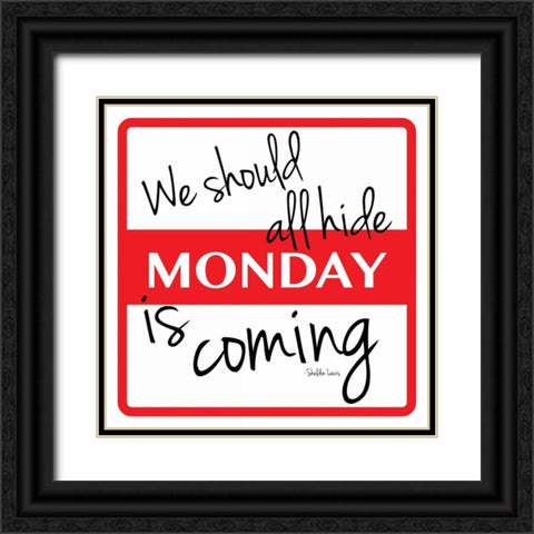 Monday Black Ornate Wood Framed Art Print with Double Matting by Grey, Jace