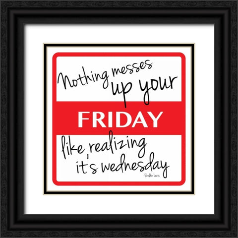 Friday Black Ornate Wood Framed Art Print with Double Matting by Grey, Jace