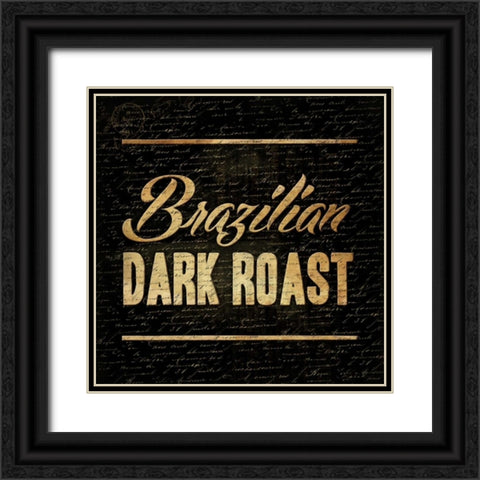 Brazilian Dark Roast Black Ornate Wood Framed Art Print with Double Matting by Grey, Jace