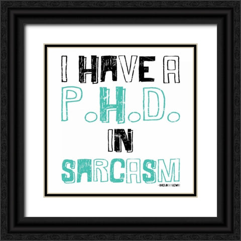 Sarcasm Black Ornate Wood Framed Art Print with Double Matting by Grey, Jace