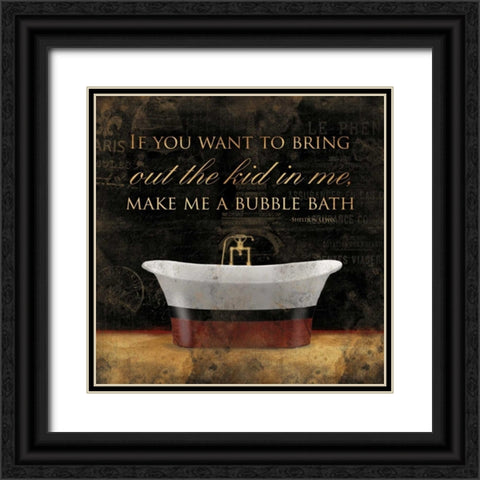 Bubble Bath Black Ornate Wood Framed Art Print with Double Matting by Grey, Jace