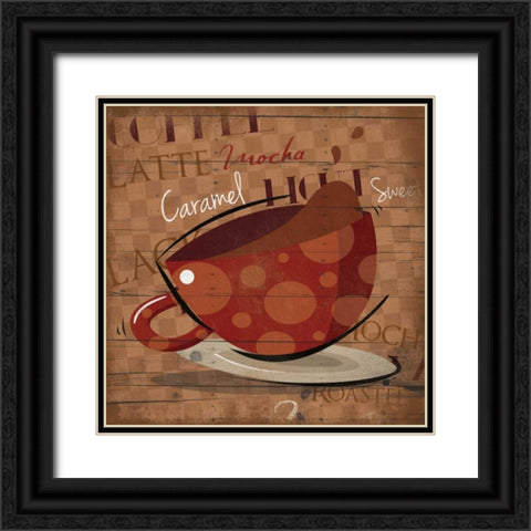 Coffee1 Black Ornate Wood Framed Art Print with Double Matting by Grey, Jace