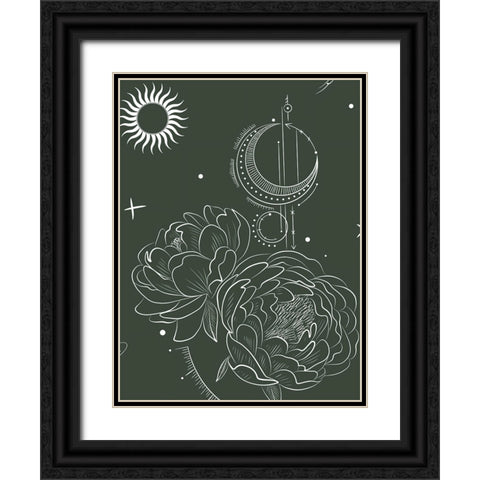 Bohemian Astrology Black Ornate Wood Framed Art Print with Double Matting by Keith, Jesse