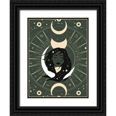 Her Eclipse Black Ornate Wood Framed Art Print with Double Matting by Keith, Jesse