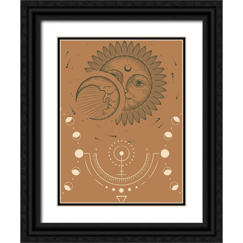 Man In The Moon Black Ornate Wood Framed Art Print with Double Matting by Keith, Jesse