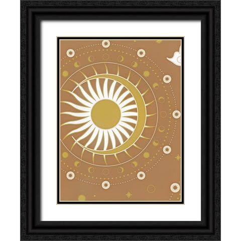 Sun Black Ornate Wood Framed Art Print with Double Matting by Keith, Jesse