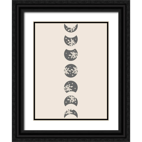 Flower Moons Black Ornate Wood Framed Art Print with Double Matting by Keith, Jesse