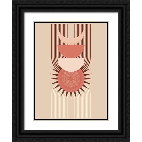 Sunlight In Abstact Black Ornate Wood Framed Art Print with Double Matting by Keith, Jesse