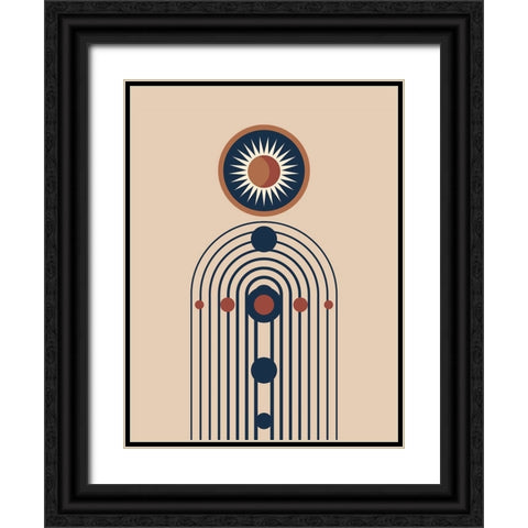 Sunrise New Orbit Black Ornate Wood Framed Art Print with Double Matting by Keith, Jesse