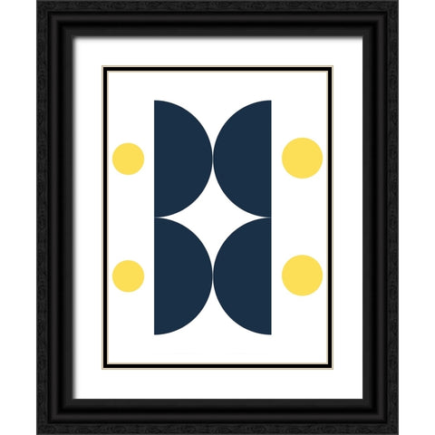 Modern Spheres Black Ornate Wood Framed Art Print with Double Matting by Keith, Jesse