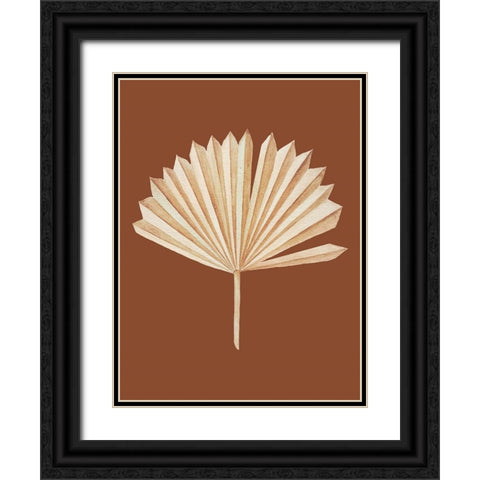 Beige Leaf Black Ornate Wood Framed Art Print with Double Matting by Keith, Jesse