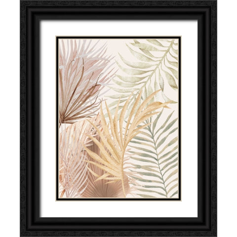 Soft Palms 2 Black Ornate Wood Framed Art Print with Double Matting by Keith, Jesse