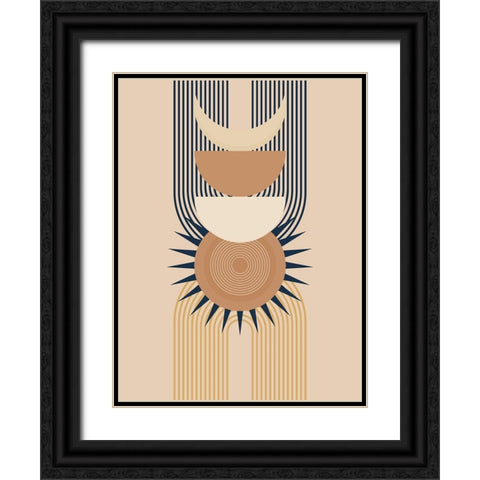 Arched Sun Black Ornate Wood Framed Art Print with Double Matting by Keith, Jesse