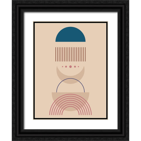 Arched Moon Rise Black Ornate Wood Framed Art Print with Double Matting by Keith, Jesse