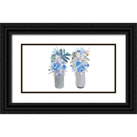 Flowers Of Infatuation Black Ornate Wood Framed Art Print with Double Matting by Keith, Jesse