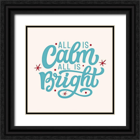 All Is Calm Black Ornate Wood Framed Art Print with Double Matting by Keith, Jesse