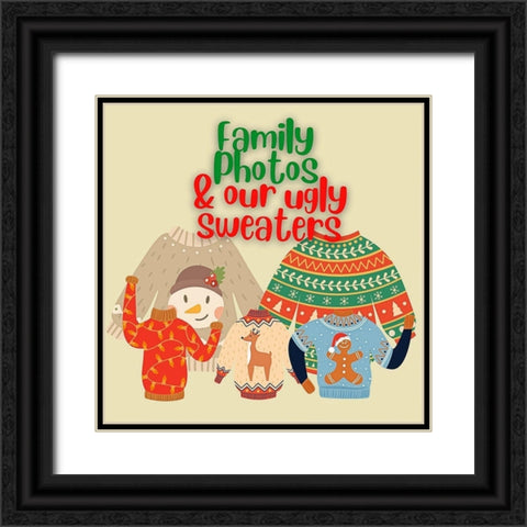 Ugly Sweaters Black Ornate Wood Framed Art Print with Double Matting by Keith, Jesse
