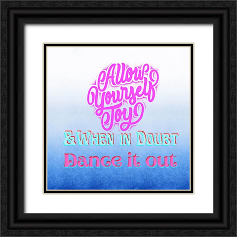 Allow Joy Black Ornate Wood Framed Art Print with Double Matting by Keith, Jesse