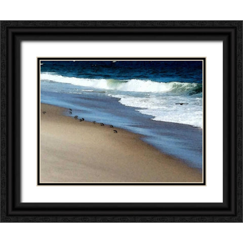 West Coast Shore Black Ornate Wood Framed Art Print with Double Matting by Grey, Jace