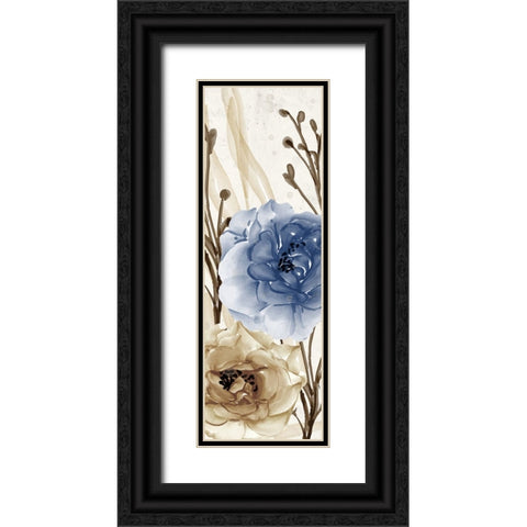 Blue Notes Panel 2 Black Ornate Wood Framed Art Print with Double Matting by Allen, Kimberly