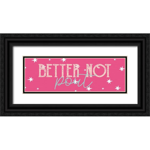 Pout Black Ornate Wood Framed Art Print with Double Matting by Allen, Kimberly