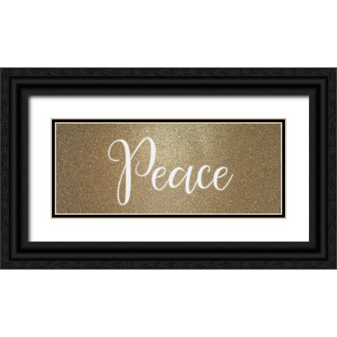 Peace Noel 1 Black Ornate Wood Framed Art Print with Double Matting by Allen, Kimberly