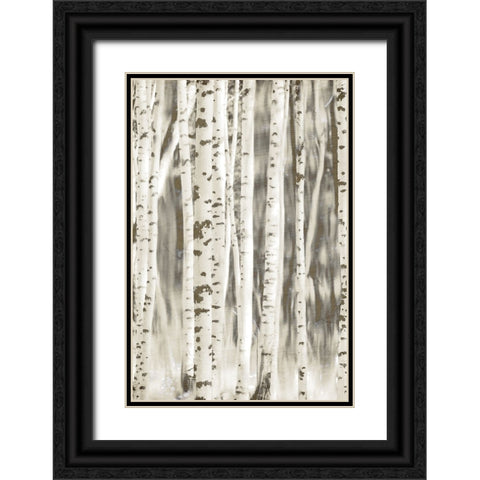 Birches 2 Black Ornate Wood Framed Art Print with Double Matting by Allen, Kimberly