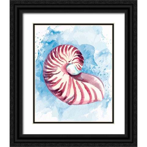Coast Shell Pastel 1 Black Ornate Wood Framed Art Print with Double Matting by Allen, Kimberly