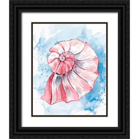 Coast Shell Pastel 2 Black Ornate Wood Framed Art Print with Double Matting by Allen, Kimberly