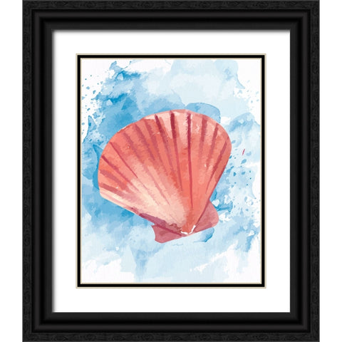 Coast Shell Pastel 3 Black Ornate Wood Framed Art Print with Double Matting by Allen, Kimberly