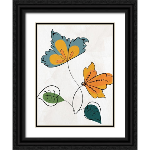 Bold Floral 2 Black Ornate Wood Framed Art Print with Double Matting by Allen, Kimberly